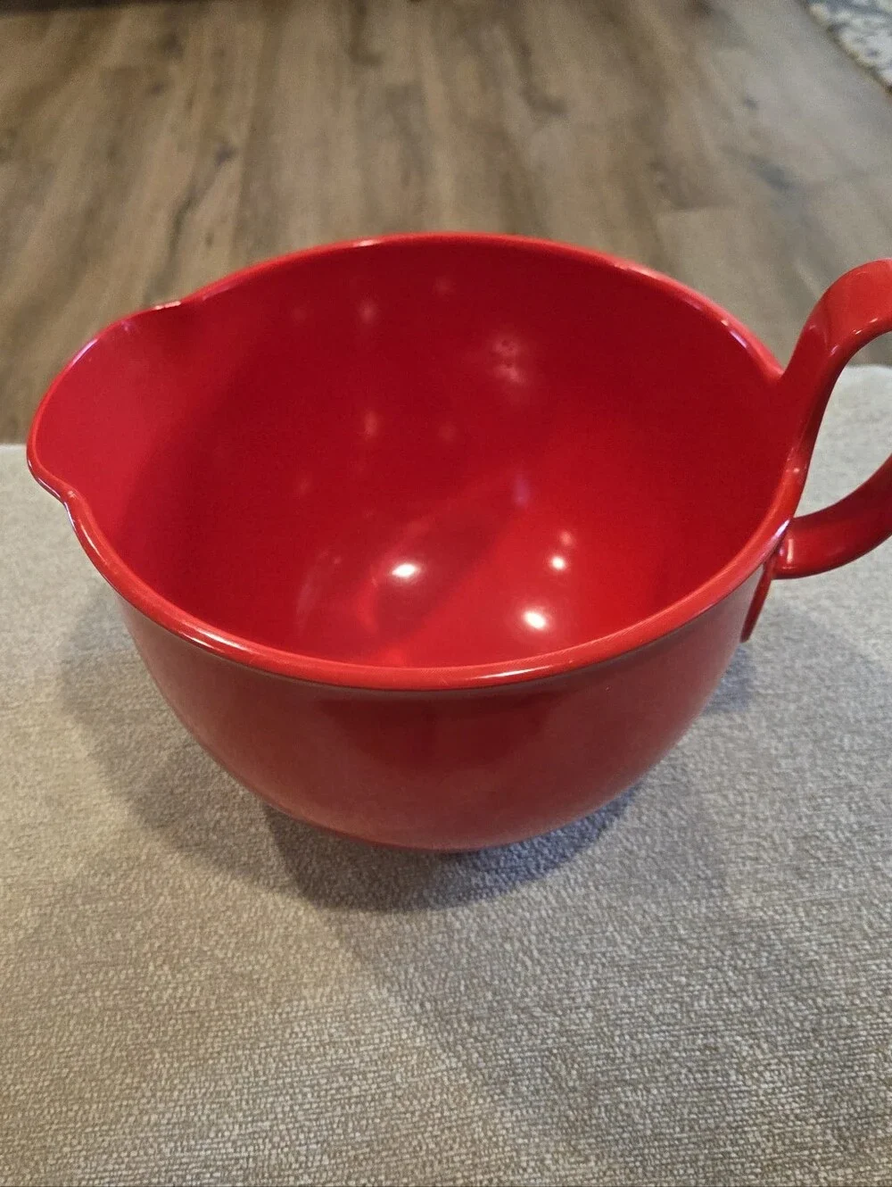 Vintage Dansk Gourmet Design Red 3.5 Qt Melamine Mixing Bowl Spout & Handle